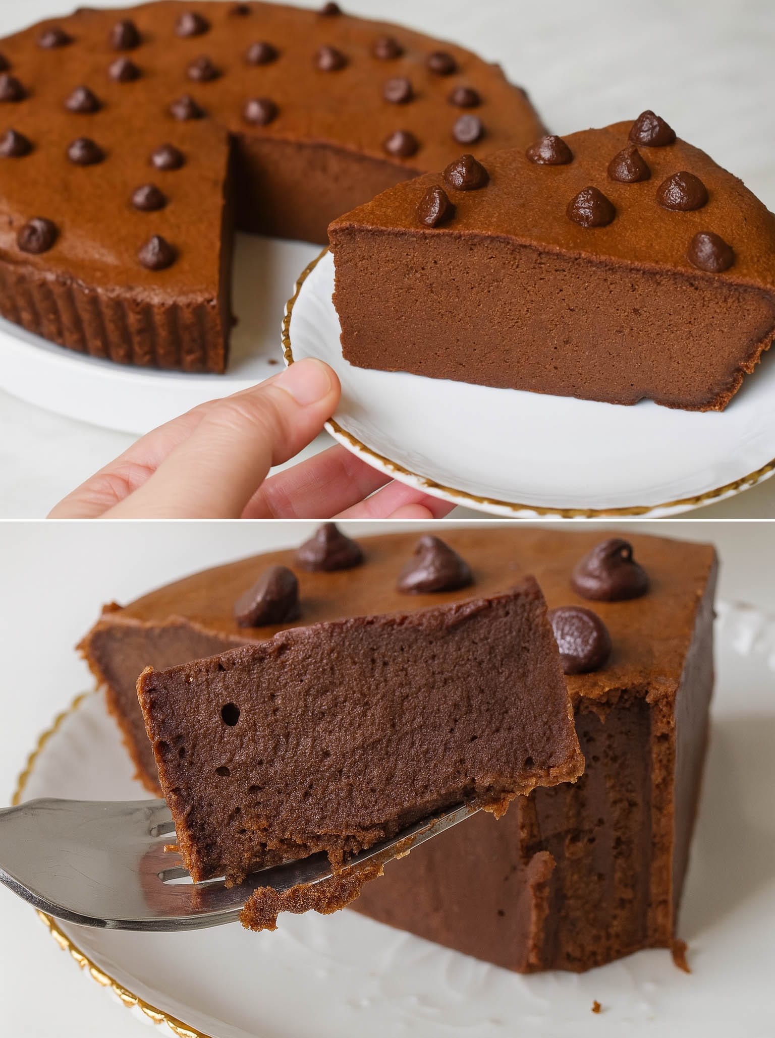 Torta al cioccolato, yogurt e banana