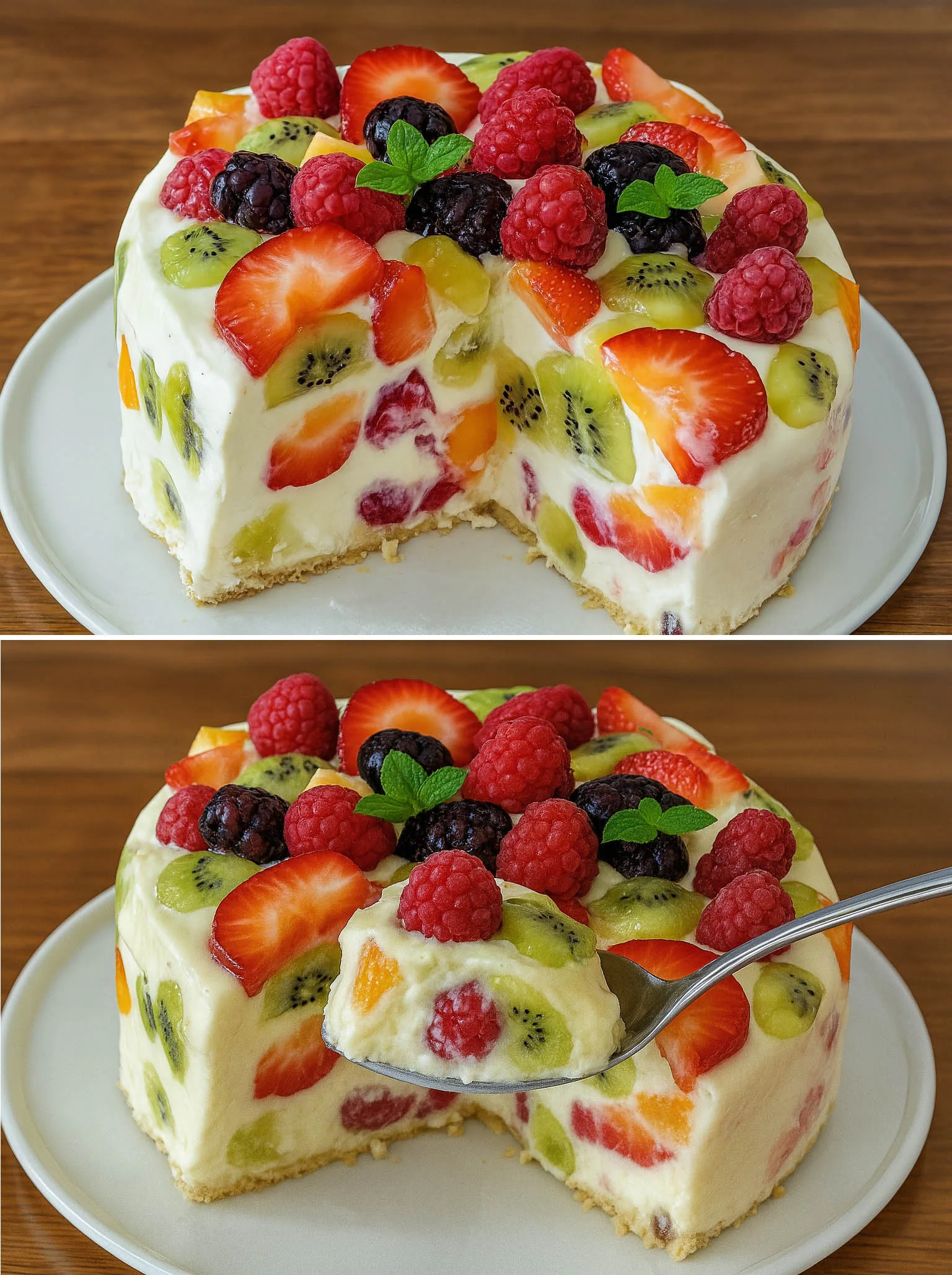 Torta fredda alla frutta