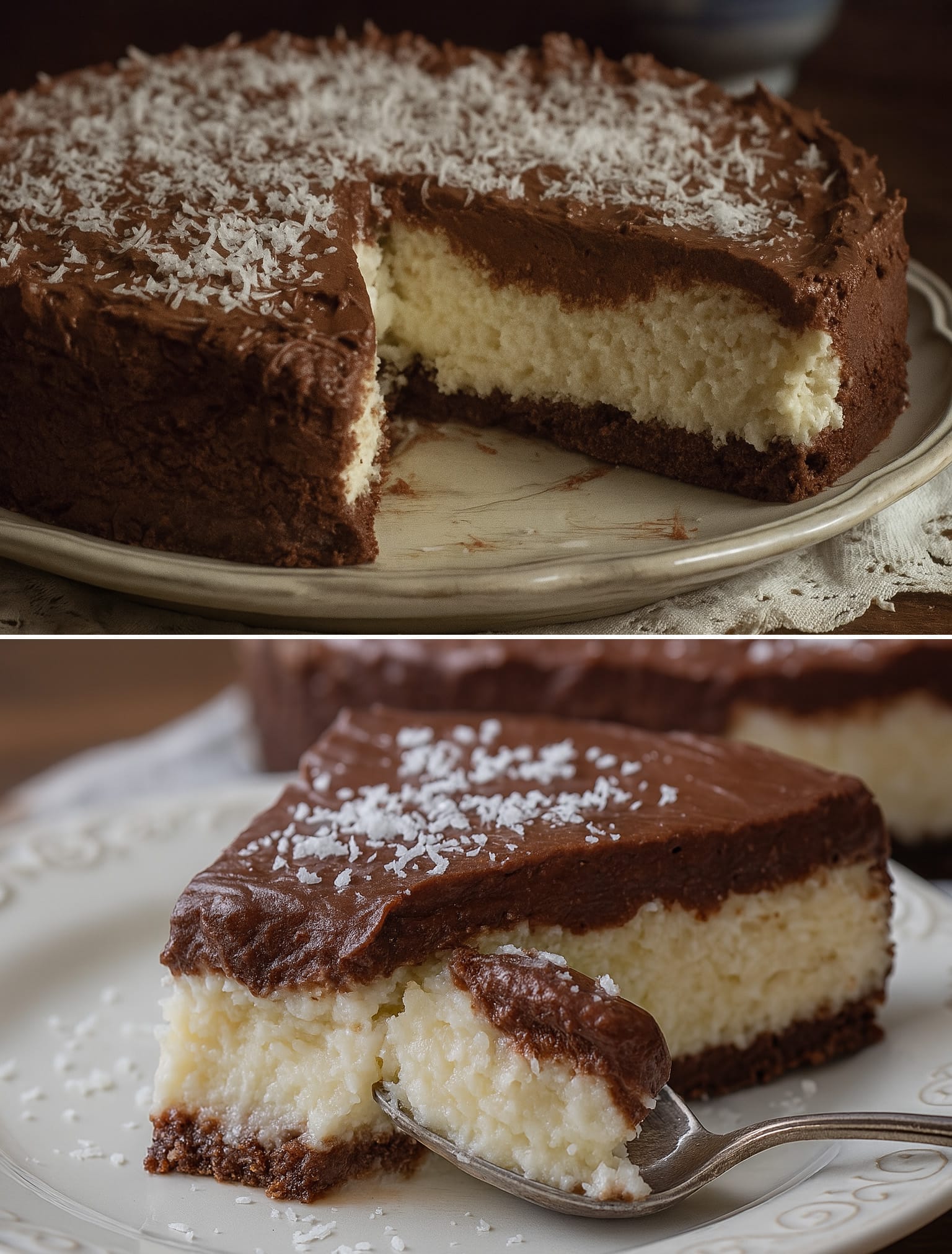 Torta cocco e cioccolato