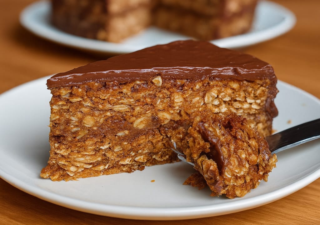 Torta di avena e cioccolato