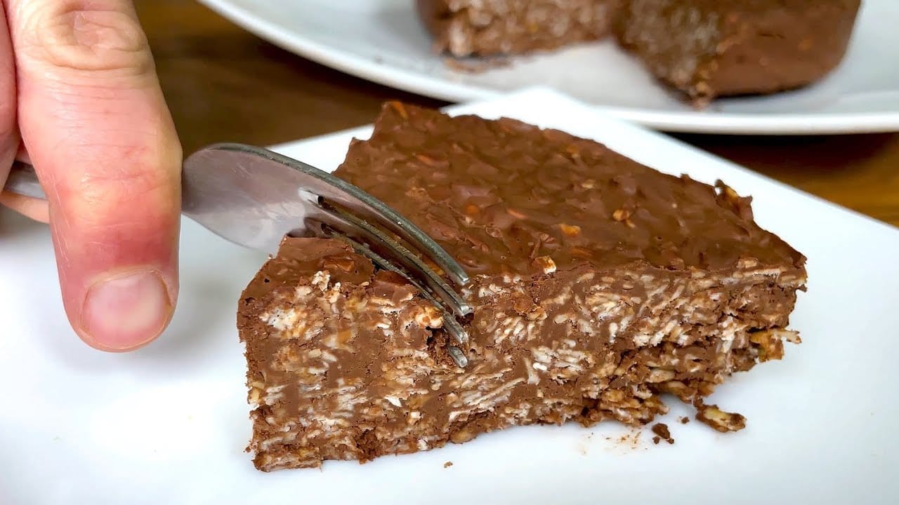 Torta di avena e cioccolato