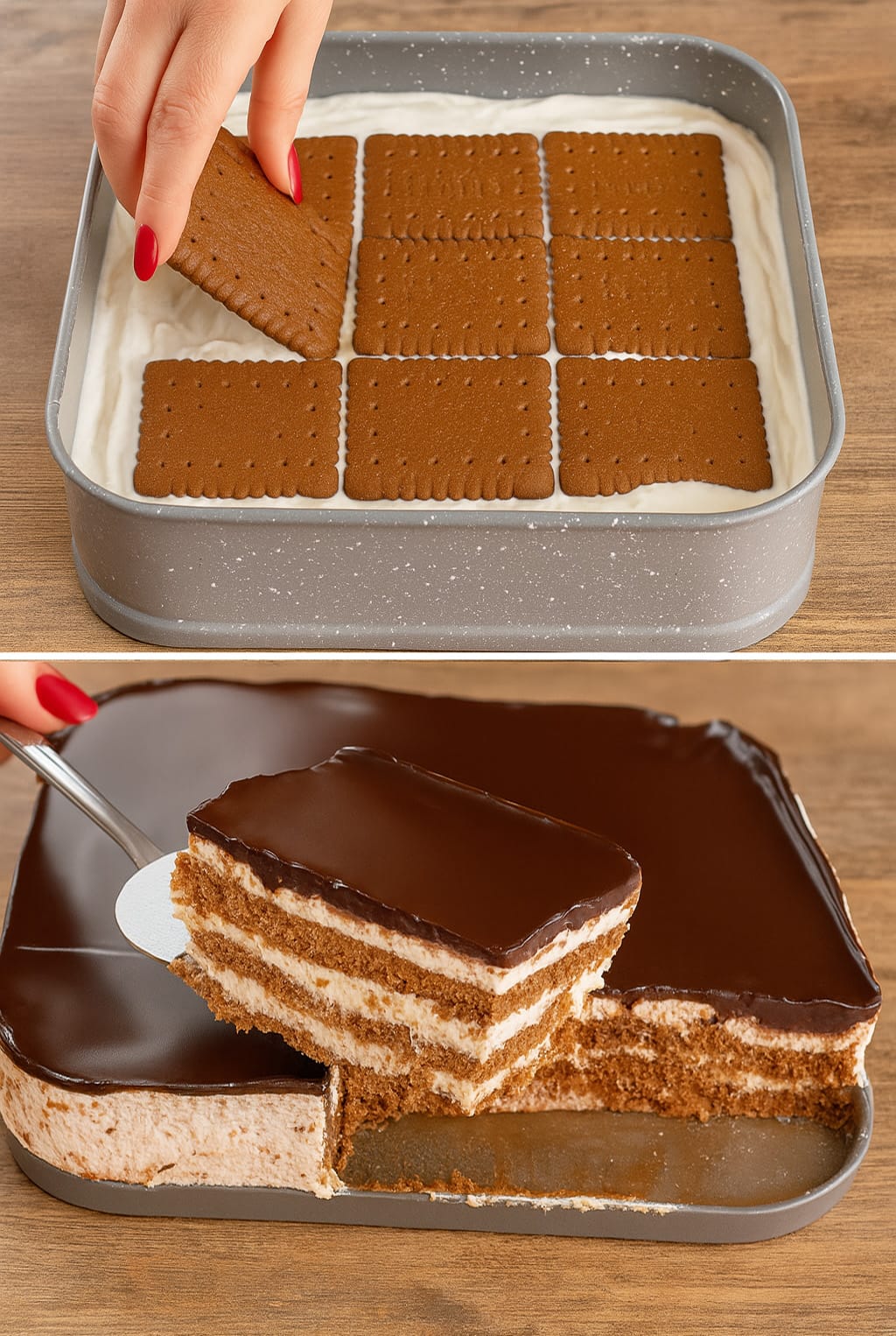 Torta fredda yogurt e biscotti