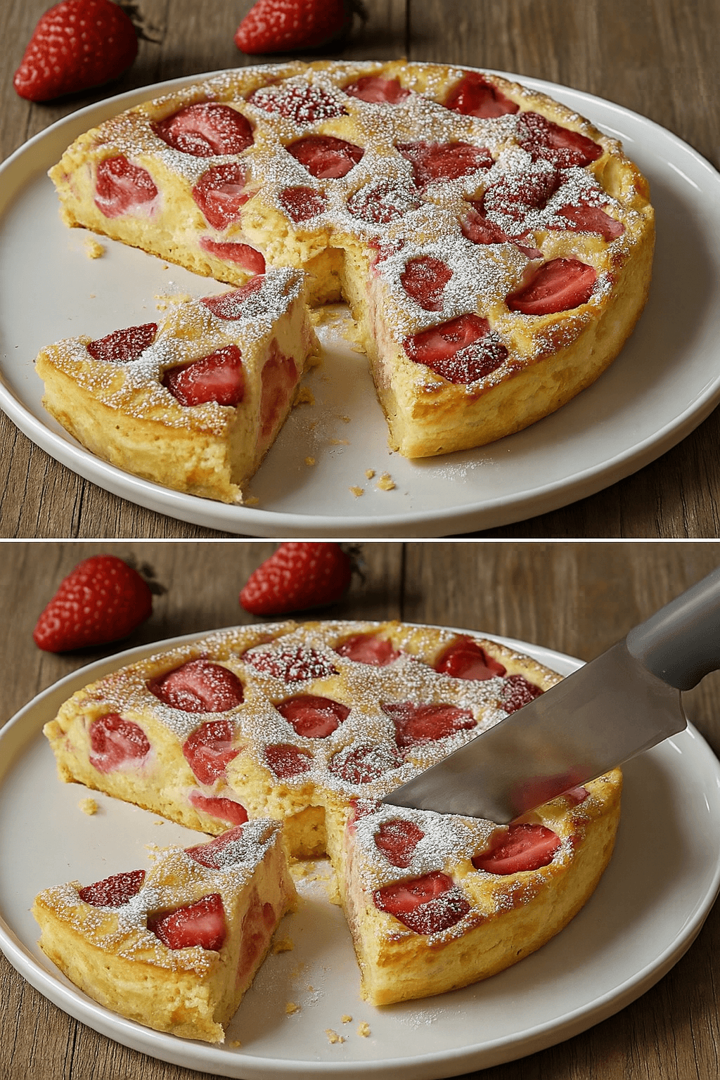 Torta di ricotta e fragole