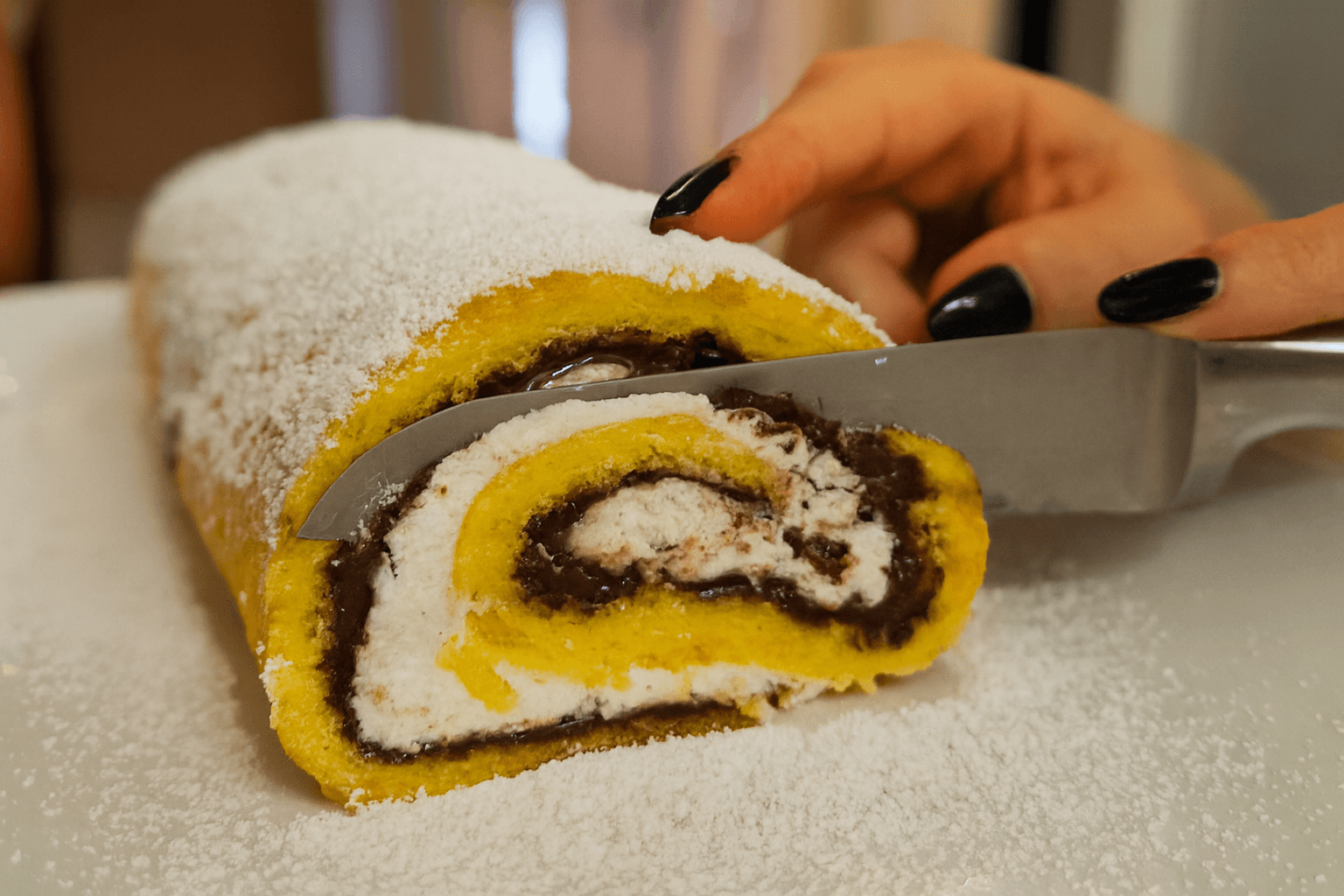 Rotolo dolce alla ricotta e cioccolato