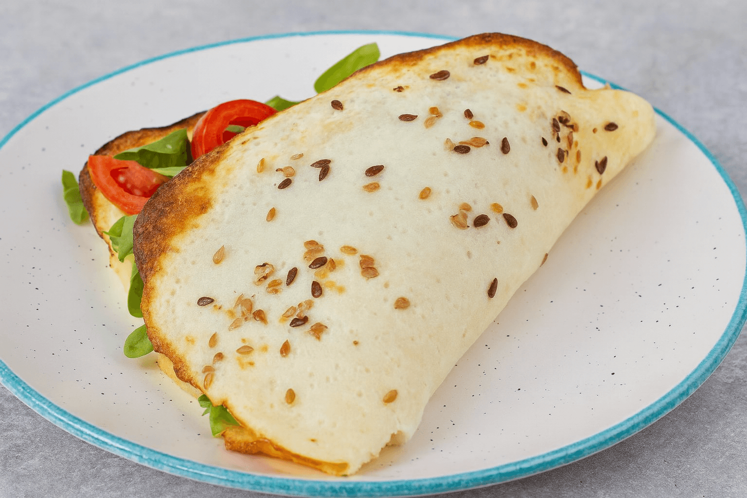 Piadina di albumi e ricotta