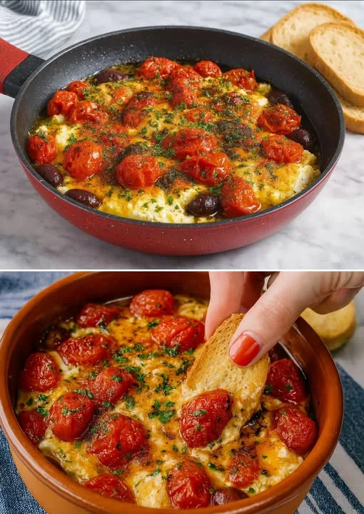 Baked feta with cherry tomatoes