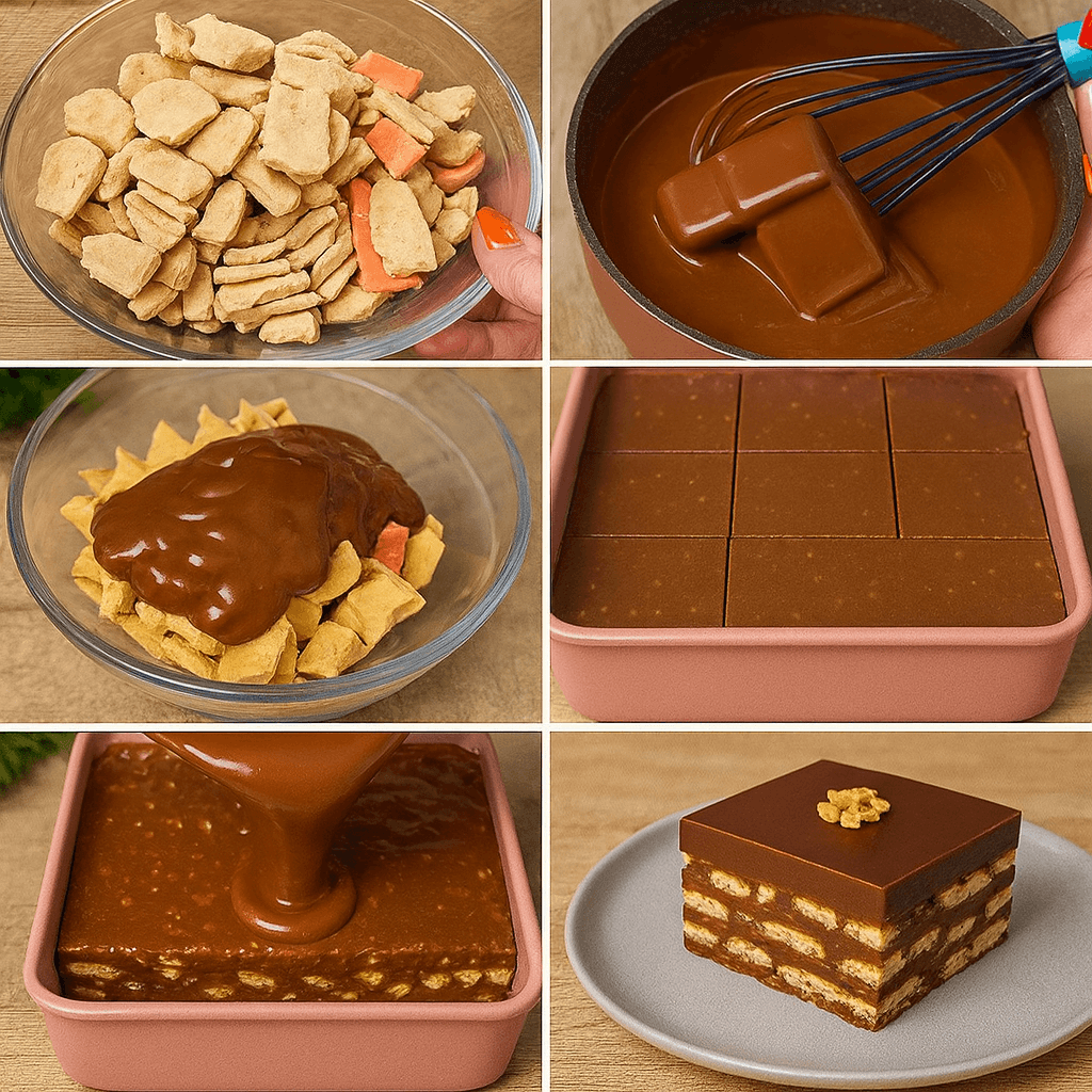 Torta fredda biscotti e cioccolato
