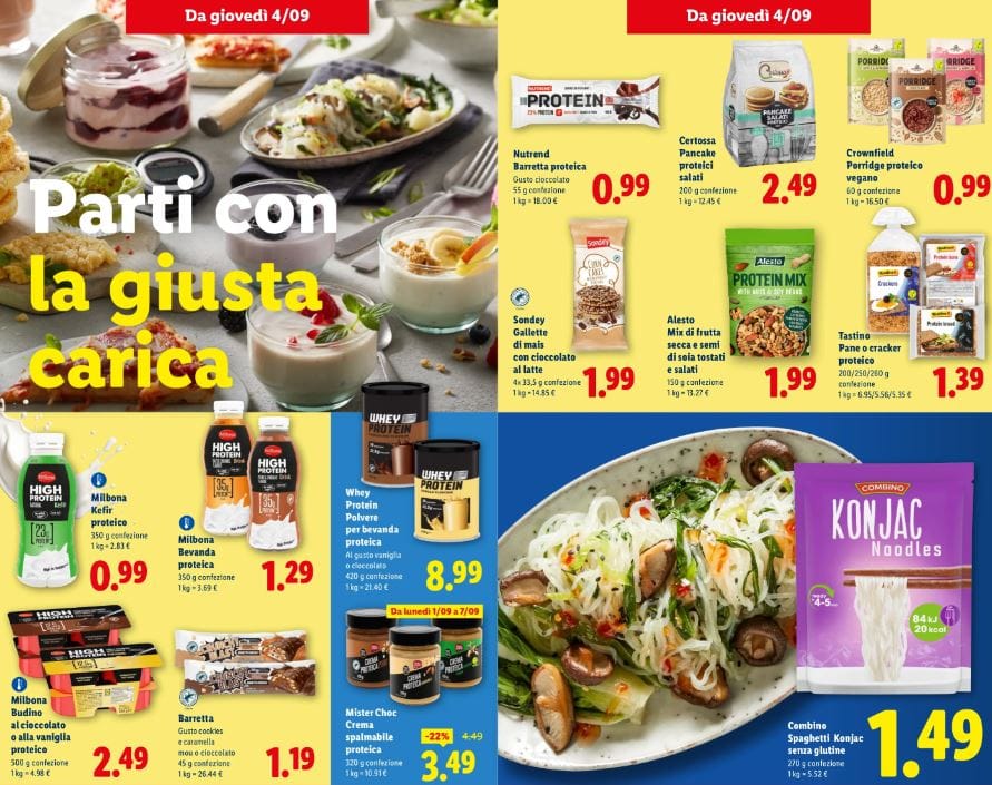 Alimenti proteici e sani lidl