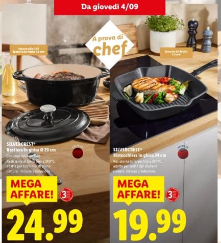 Bistecchiera e rostiera in ghisa lidl