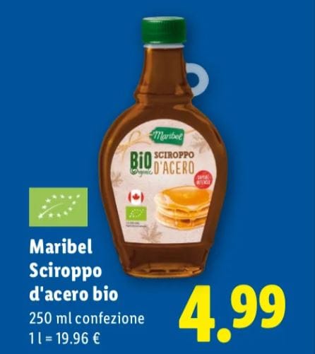 Sciroppo d'acero bio lidl maribel