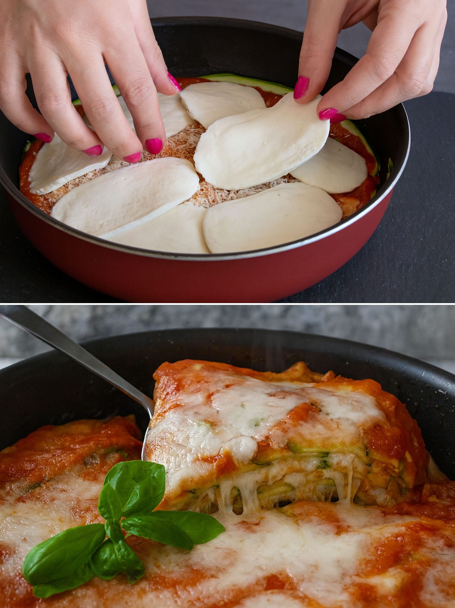 Parmigiana di zucchine in padella