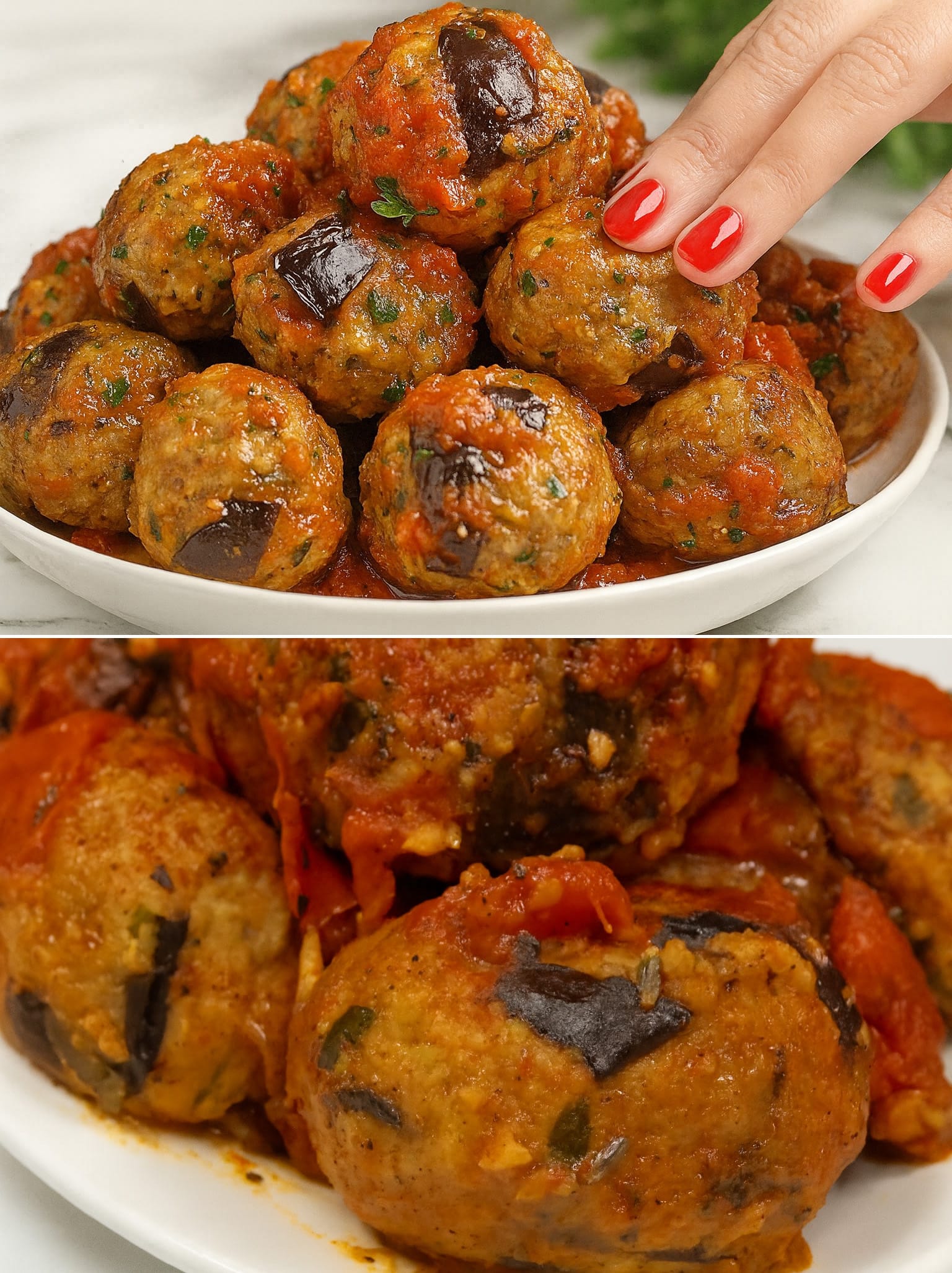 Polpette di melanzane al sugo