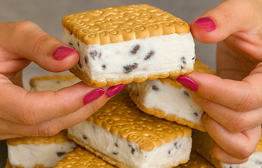 Solo 5 ingredienti e niente gelatiera: questi biscotti gelato sono la svolta dell’estate, mi hanno salvato la dieta!