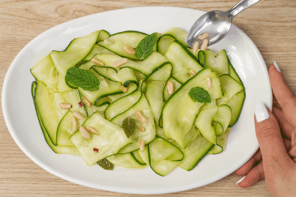 Il mio segreto per un contorno estivo leggero: zucchine “alla scapece” senza frittura, solo marinata a freddo e stanno bene con tutto
