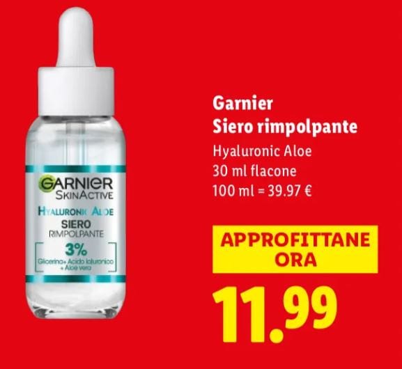 Garnier Siero Rimpolpante Hyaluronic Aloe