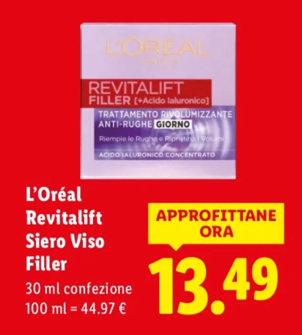 L’Oréal Revitalift Filler Giorno lidl