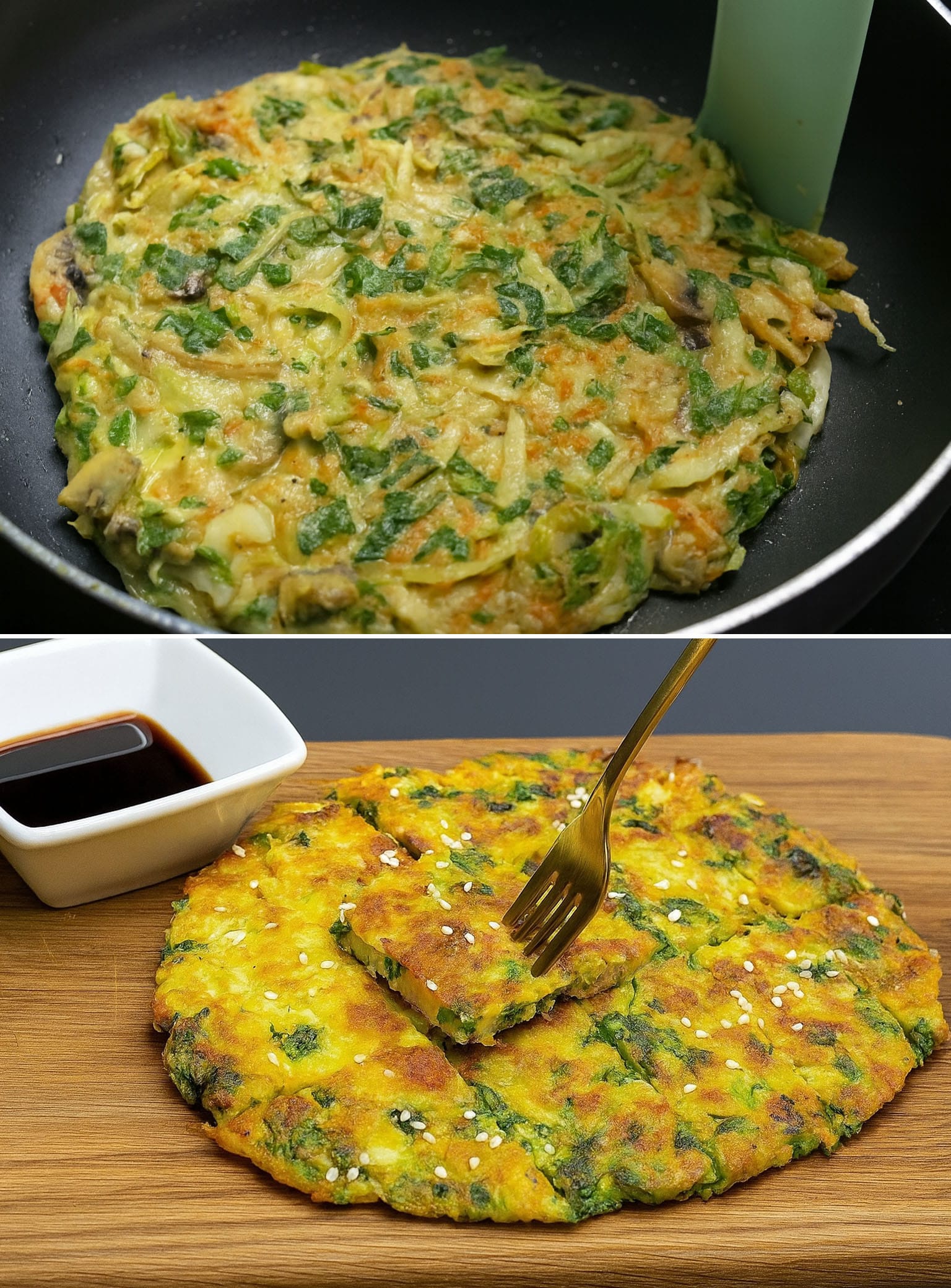 Maxi pancake di verdure