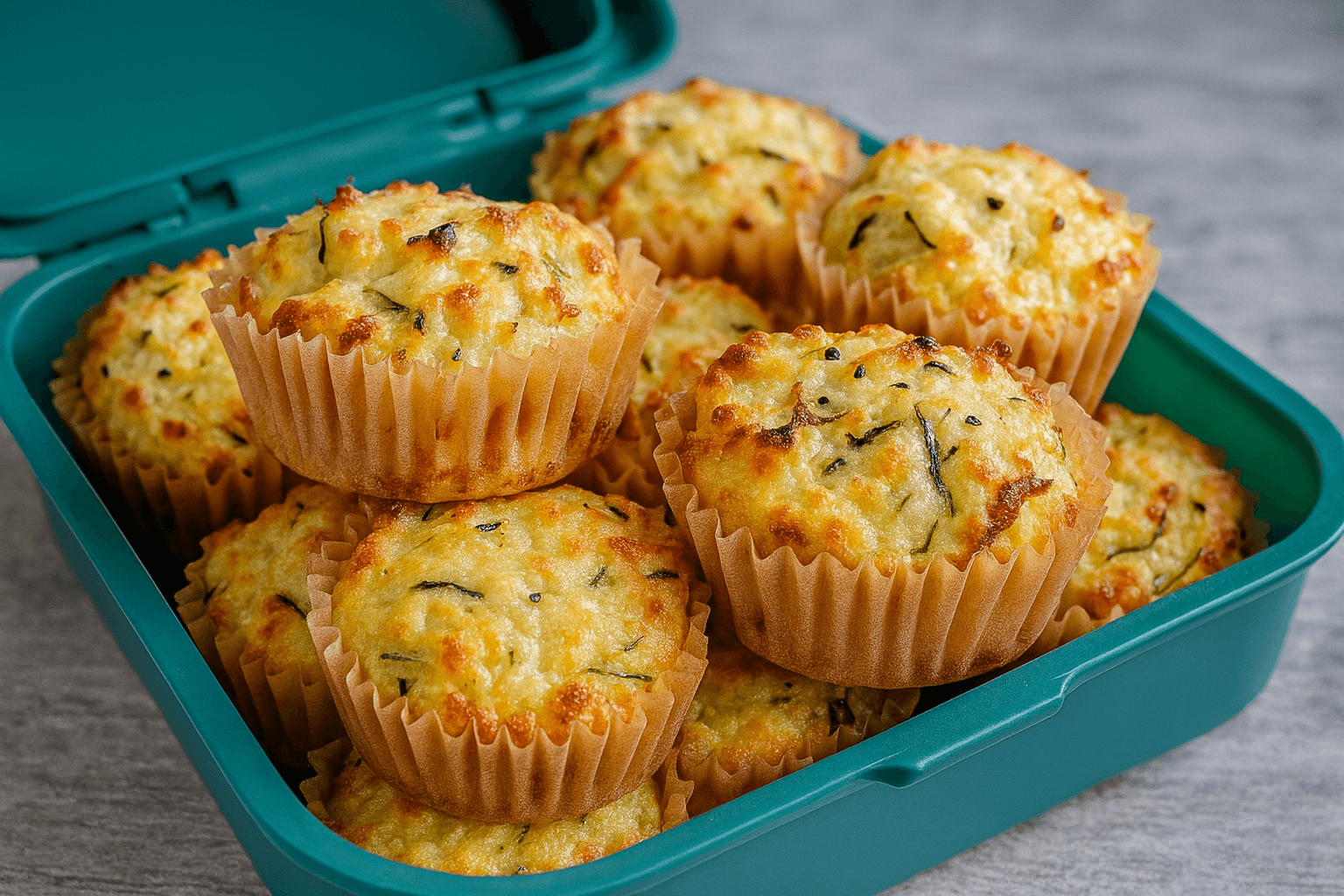 Muffin salati di zucchine e formaggio