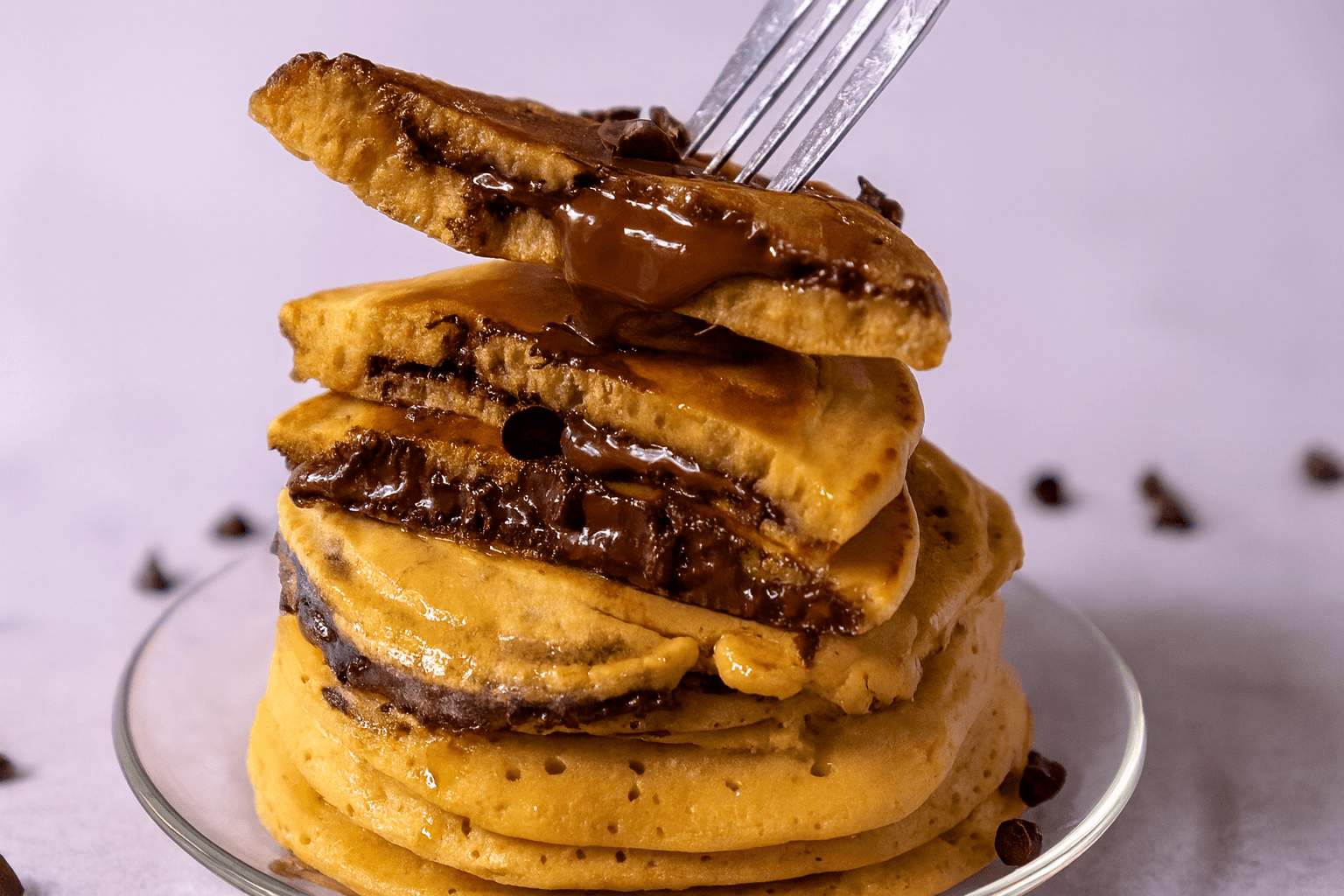 Pancake di avena e cioccolato