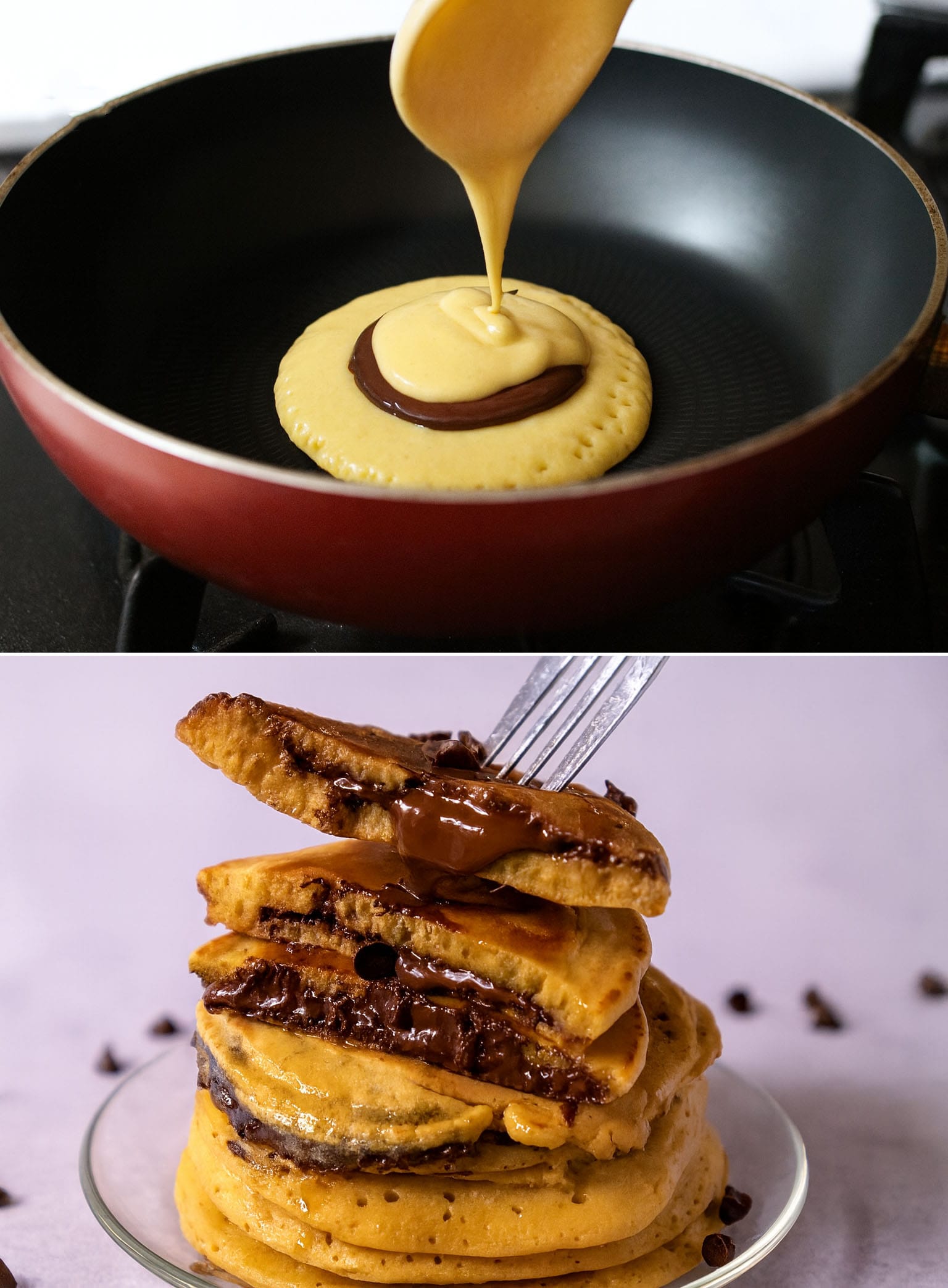 Pancake di avena e cioccolato