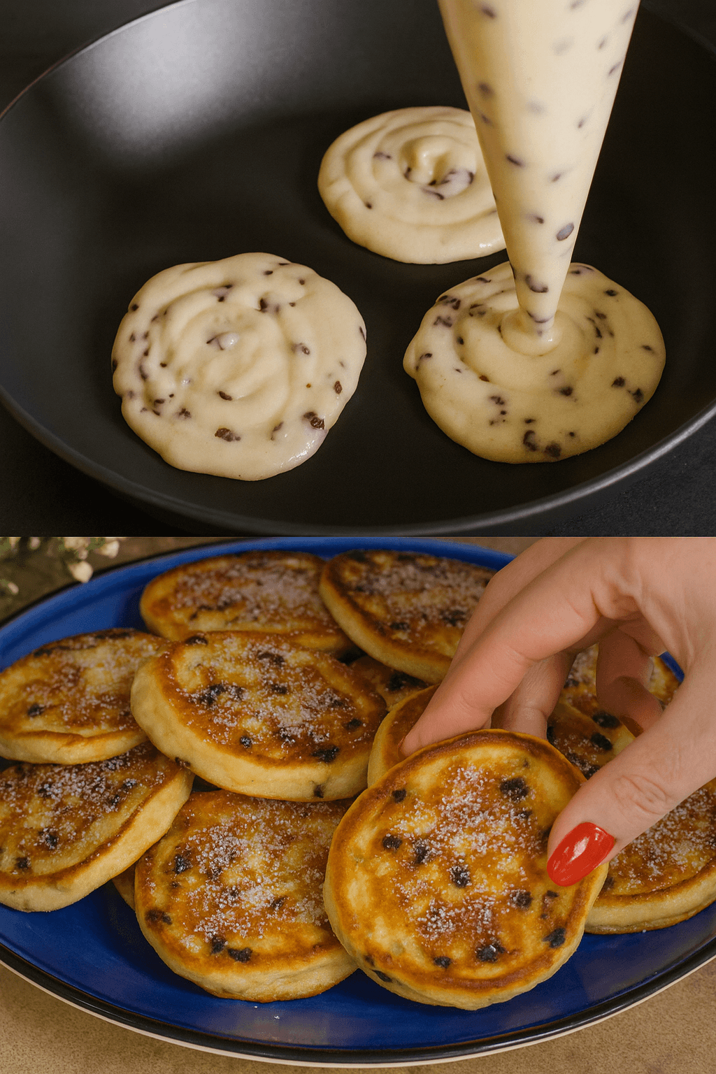 Pancake allo yogurt e gocce di cioccolato