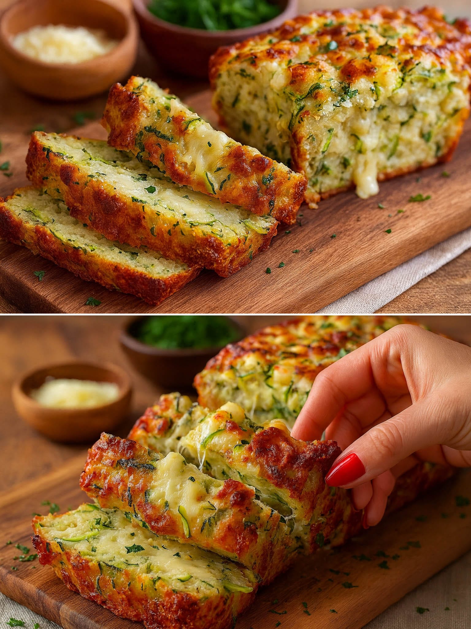 Pane di zucchine e formaggio