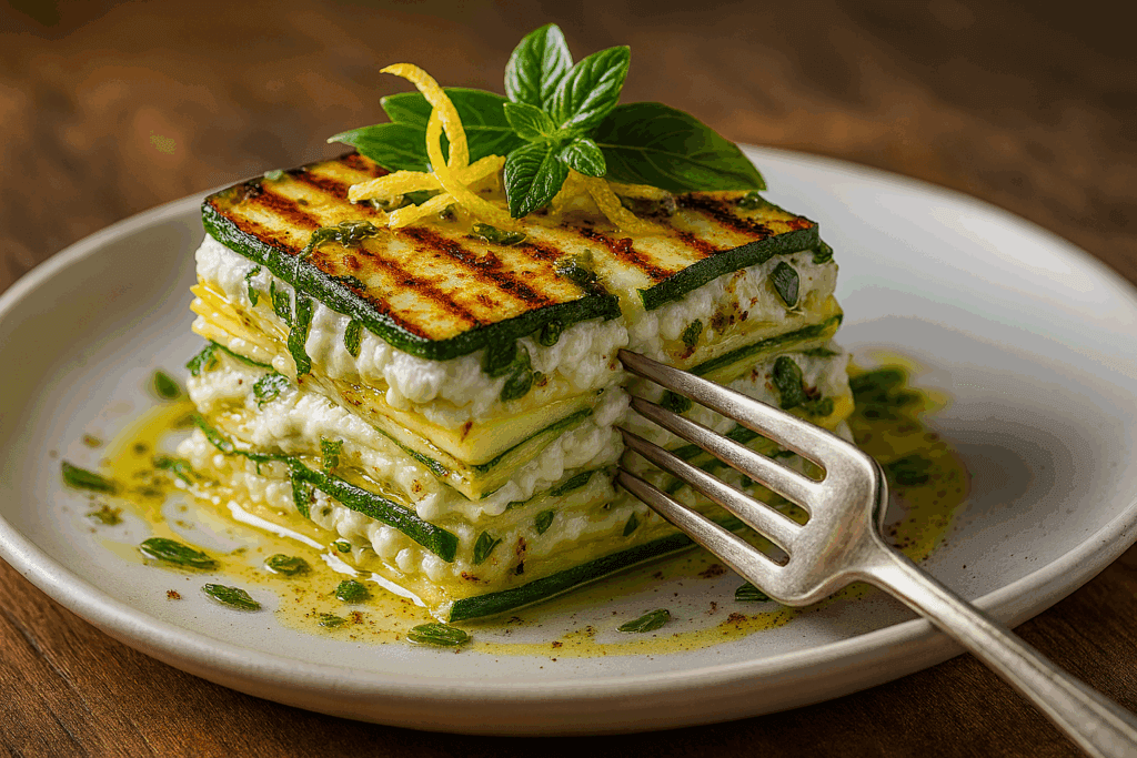 Non serve friggere niente e né cuocere in forno: con questa parmigiana di zucchine leggera faccio un figurone in 20 minuti e resto in forma!