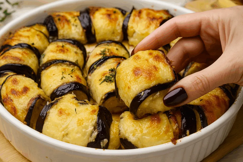Non devo friggere e non sporco nulla: rotolini di melanzane che faccio sempre d’estate pronti in meno di un’ora e con solo 150 Kcal!