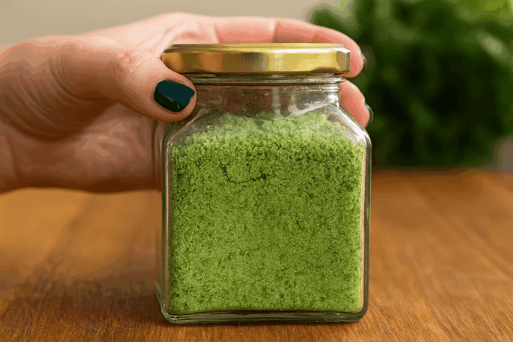 Ho usato tutte le erbe che avevo dell’orto e un po’ di sale grosso: questo insaporitore naturale è diventato il mio segreto in cucina
