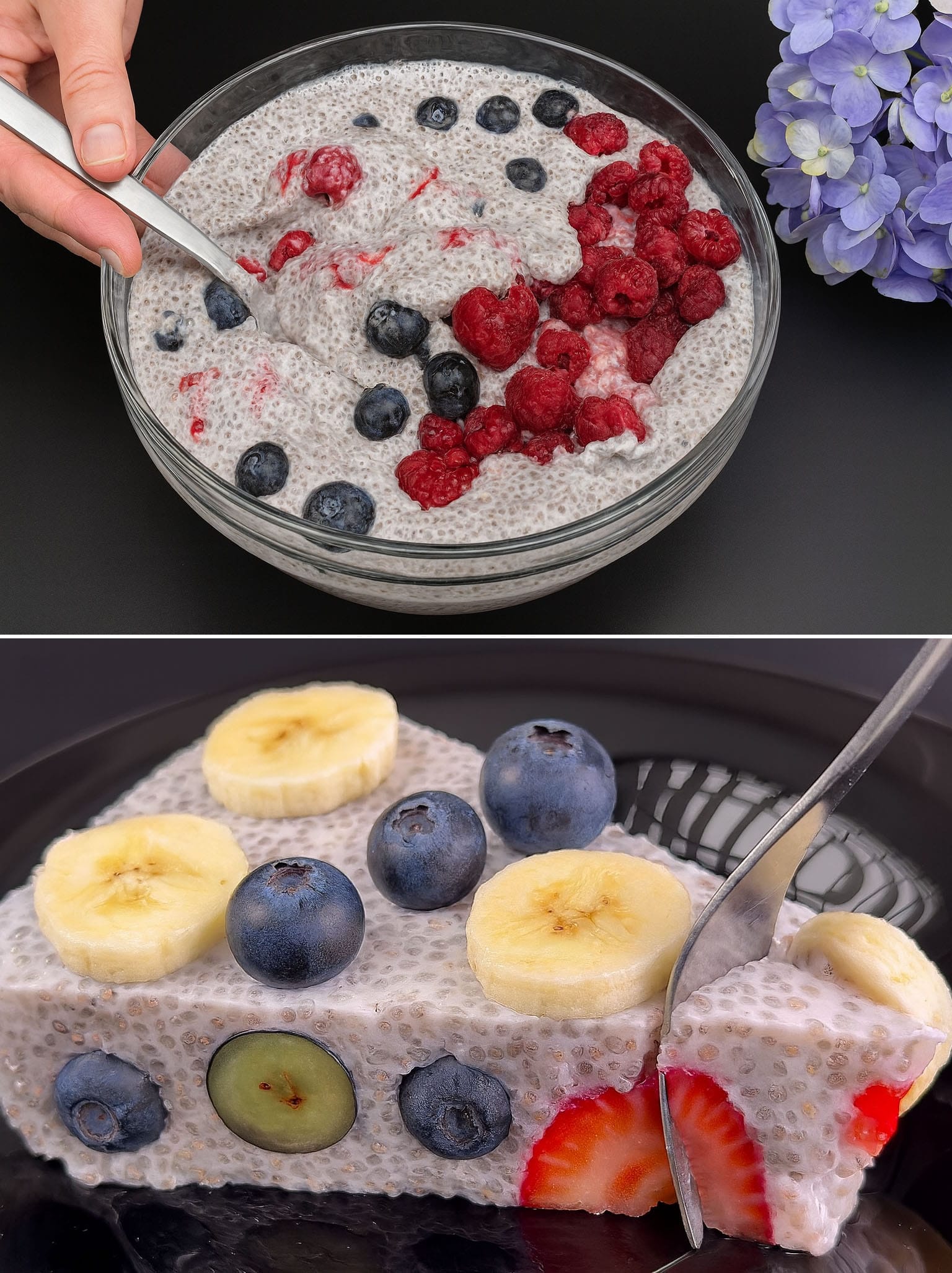 Torta chia pudding