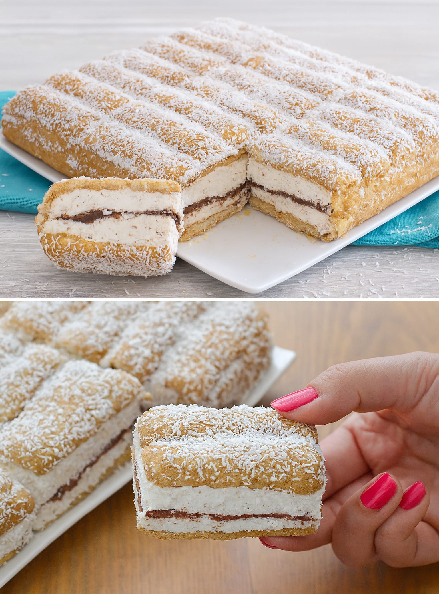 Torta di pavesini e crema