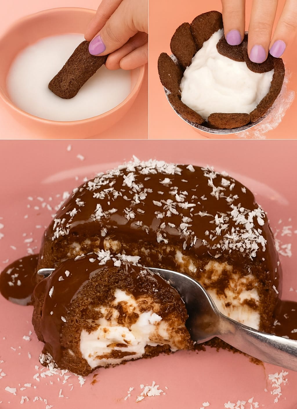 Tortino al cocco e cioccolato