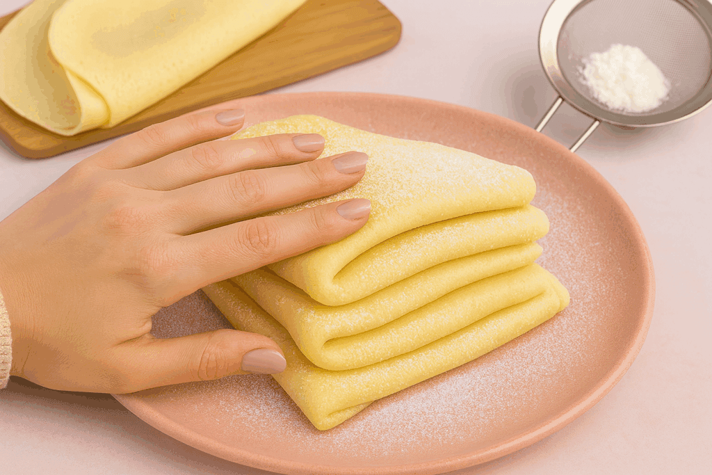 Non serve avere mille ingredienti: queste crêpes si preparano solo con farina e acqua in pochi minuti e puoi farcirle come vuoi, dolci o salate (e restano sempre morbide!)