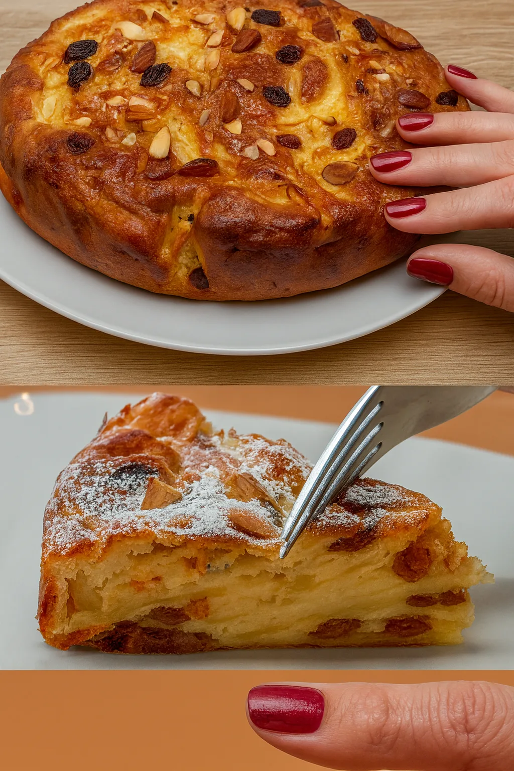 Torta di mele e uvetta