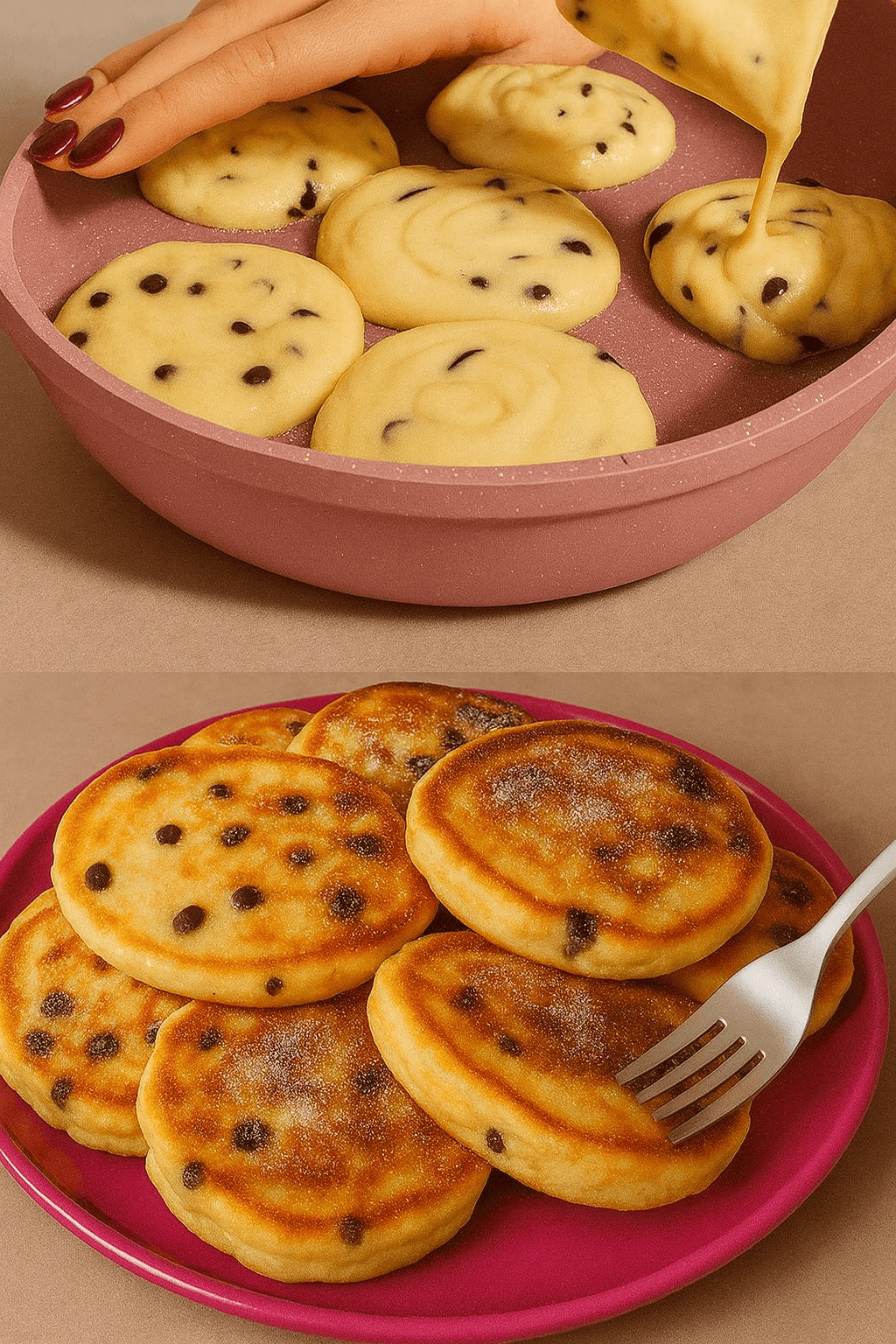 Pancake allo yogurt e gocce di cioccolato