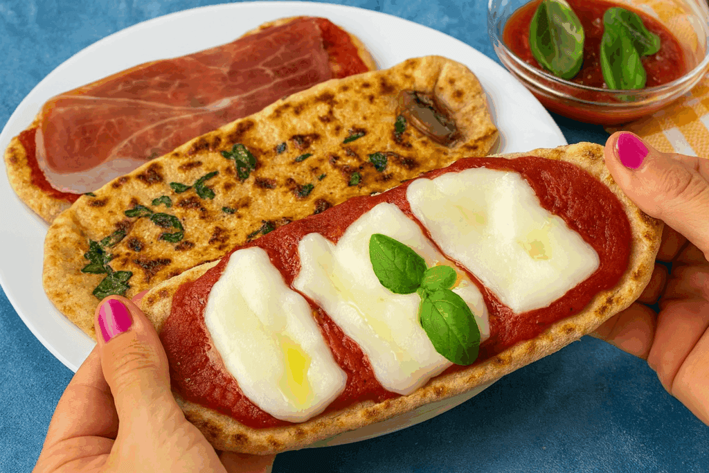 Le mie lingue di pizza furbe da 165 calorie: niente forno, niente lievitazioni, solo padella e pochi minuti per una cena diversa dal solito
