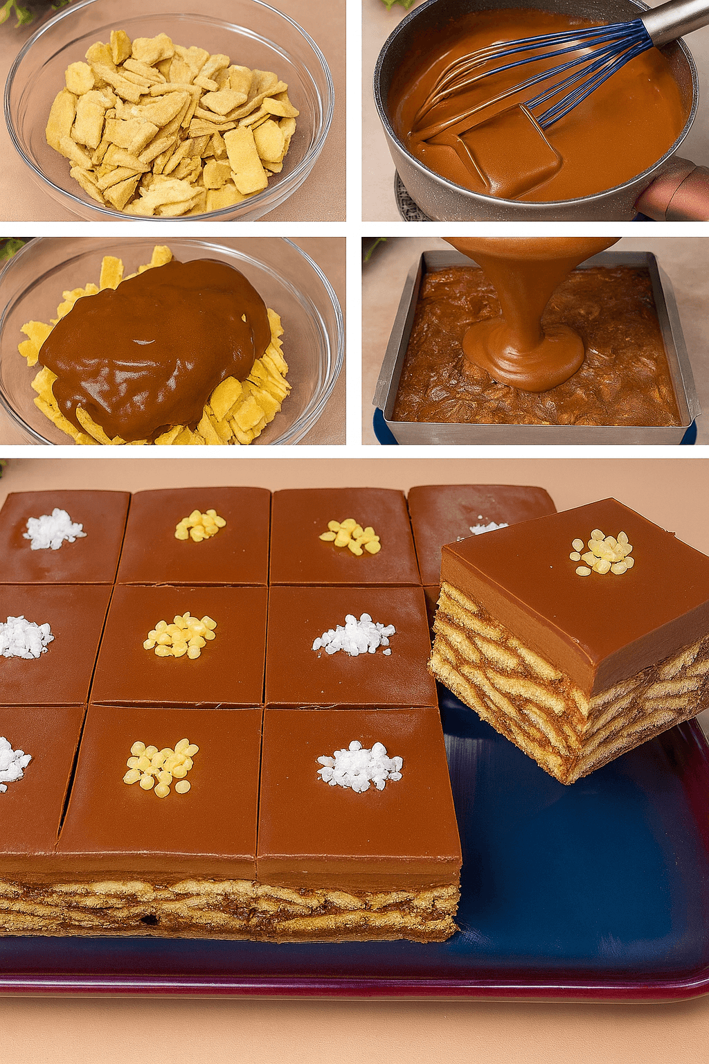 Torta fredda biscotti e cioccolato