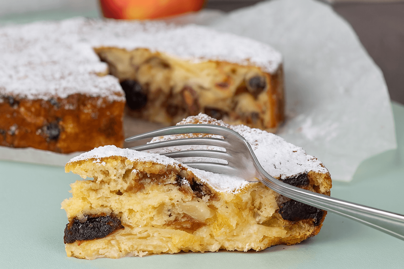 Torta d'autunno mele e frutta secca