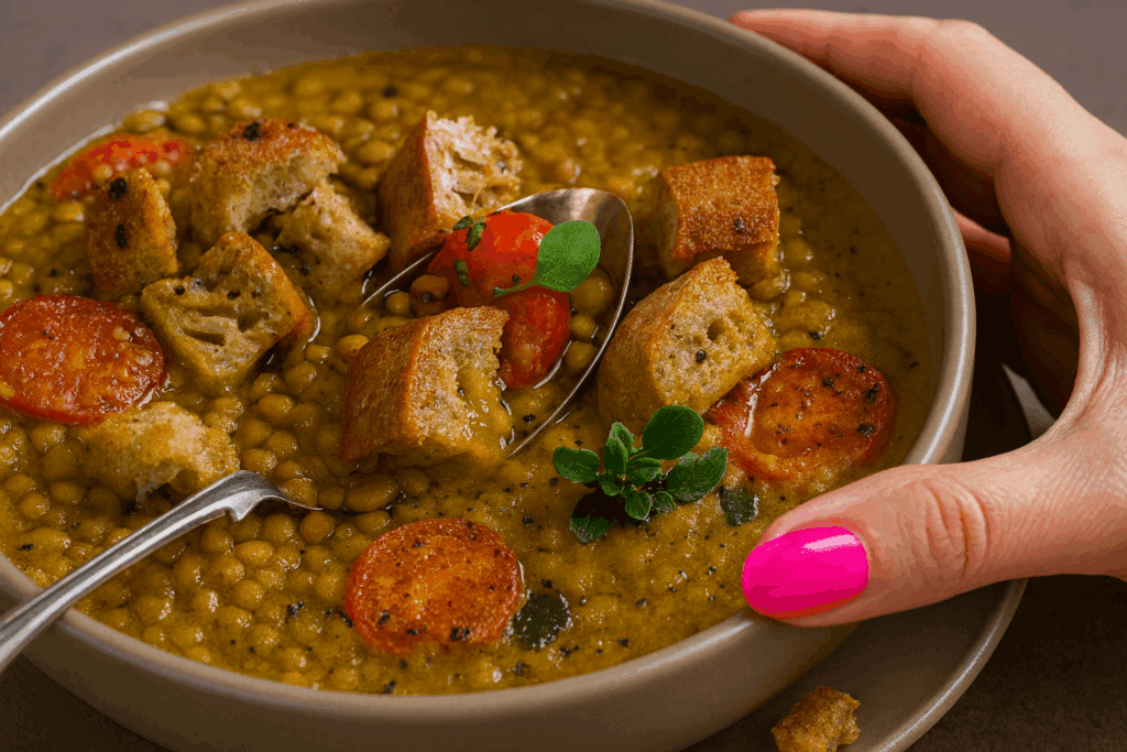 Ricca di fibre e proteine vegetali: la zuppa di lenticchie che preparo quando voglio un piatto completo sano e che mi tenga sazia per ore