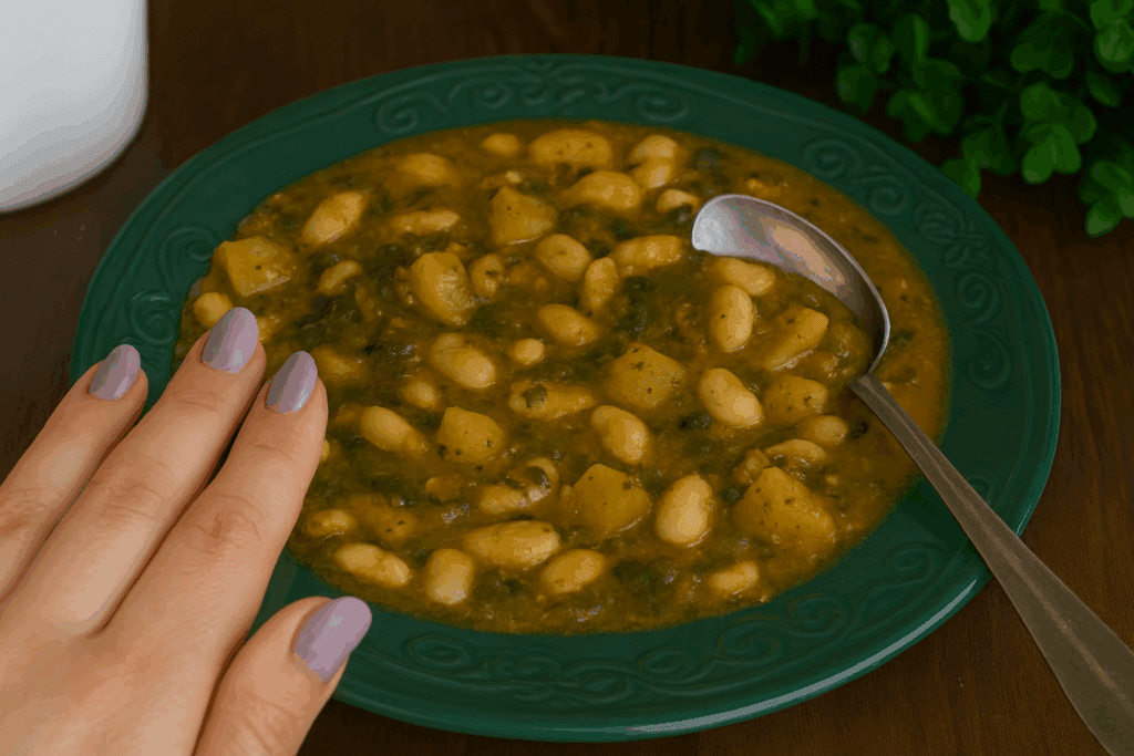 La ricetta della nonna che non passa mai di moda: zuppa di cavolo nero e fagioli, cremosa, sazia e leggera con appena 320 kcal a porzione