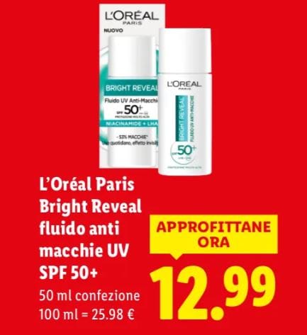 fluido anti-macchie L’Oréal Paris Bright Reveal SPF 50+
