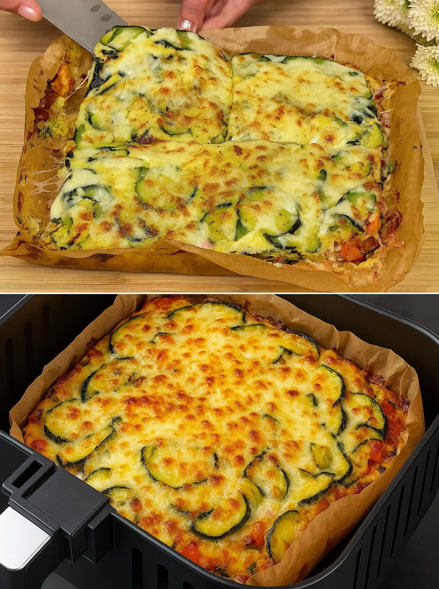 Sformato di zucchine, prosciutto e mozzarella