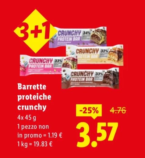 Barrette Proteiche Crunchy lidl