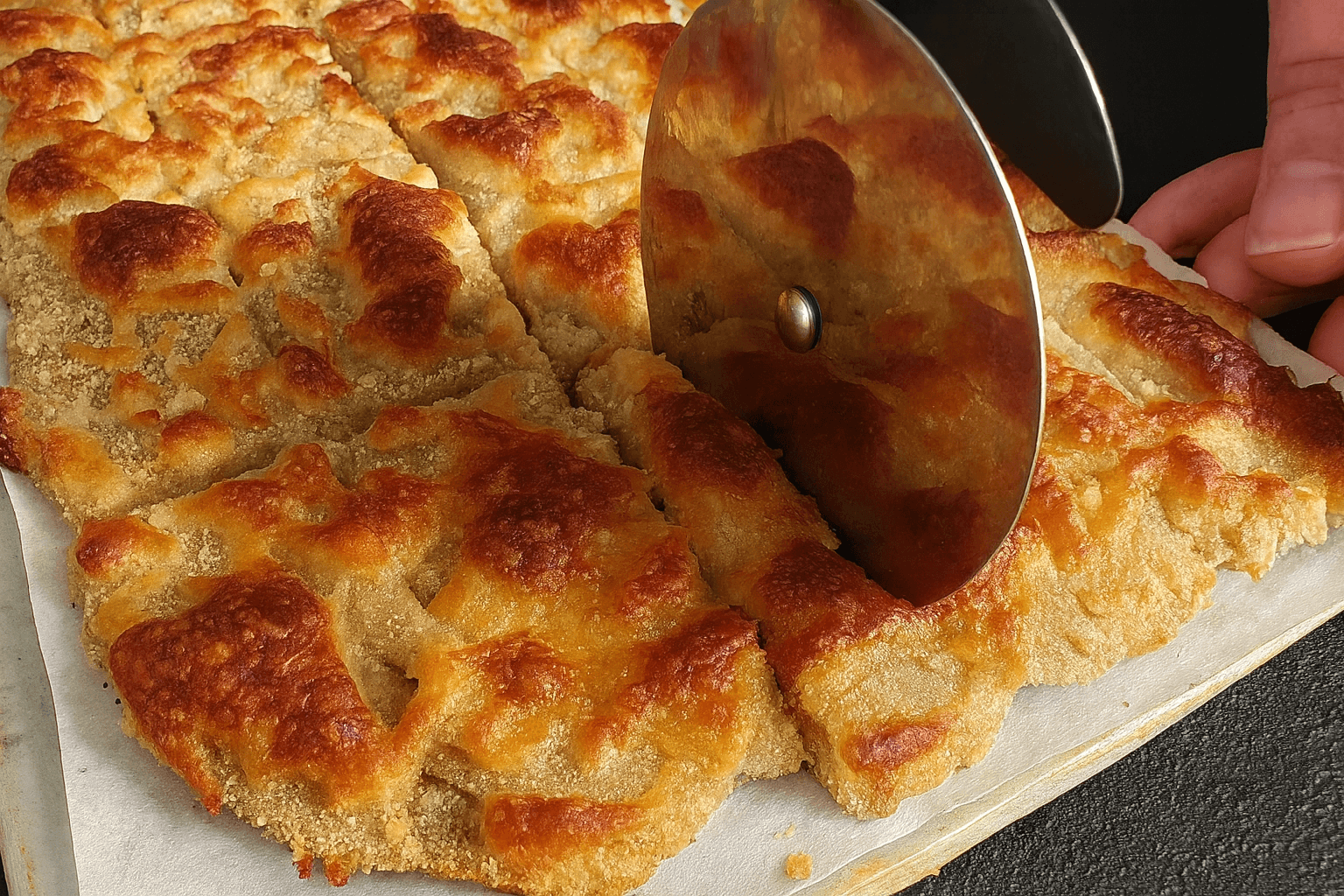 Focaccia di avena e formaggio