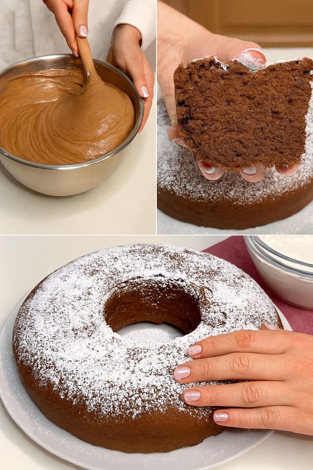 Ciambella di albumi e cioccolato