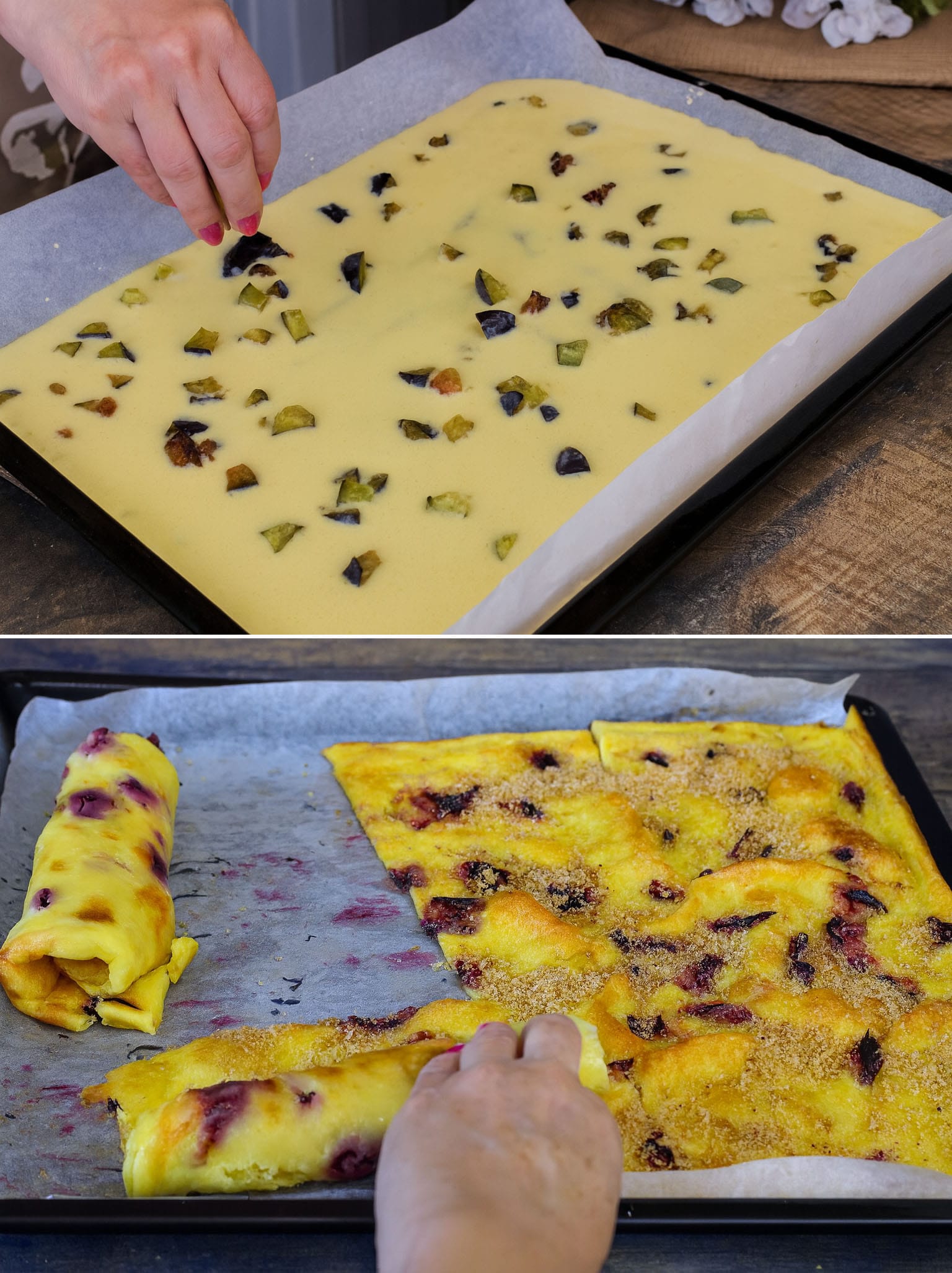 Frittelle di prugne al forno