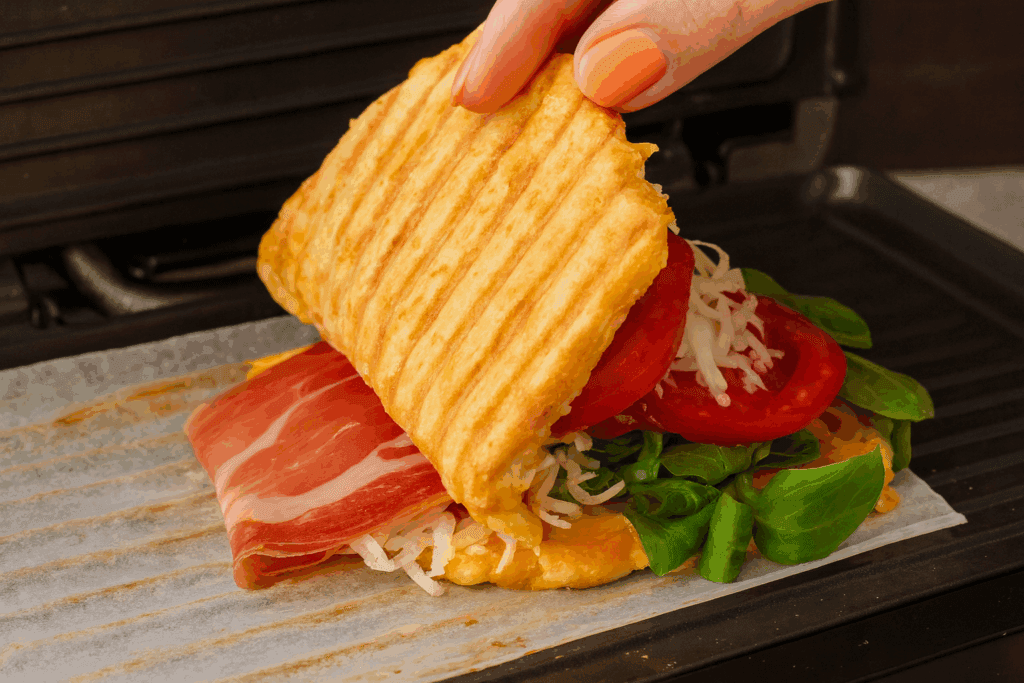 Il mio trucco per un pranzo veloce e sano che non mi faccia ingrassare: un toast di carote che cuoce in 5 minuti in piastra e puoi farcire come vuoi