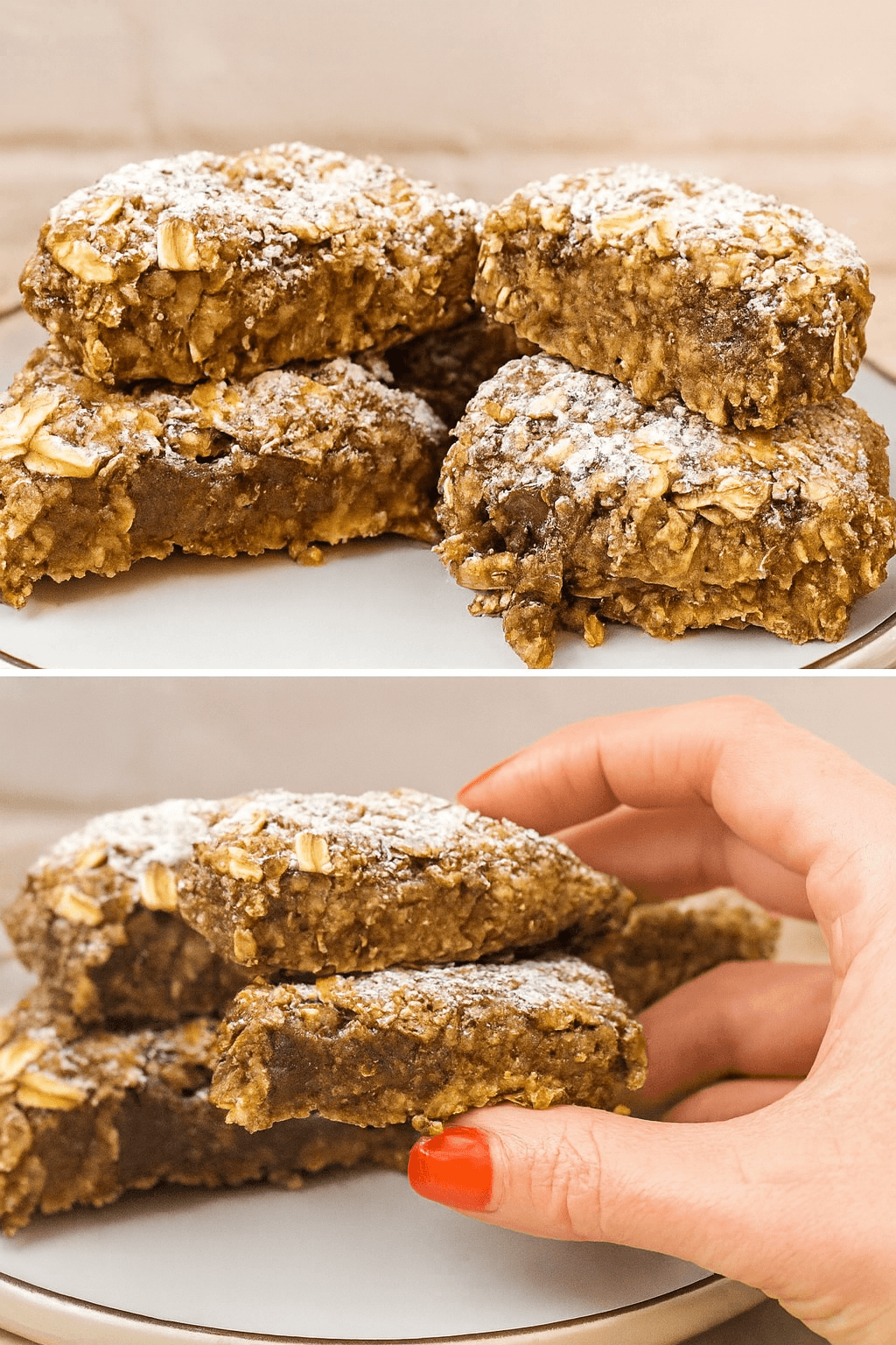 Dolci di avena, banana e cioccolato