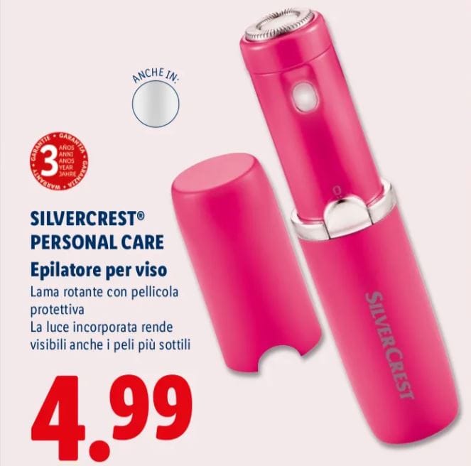 Epilatore viso lidl
