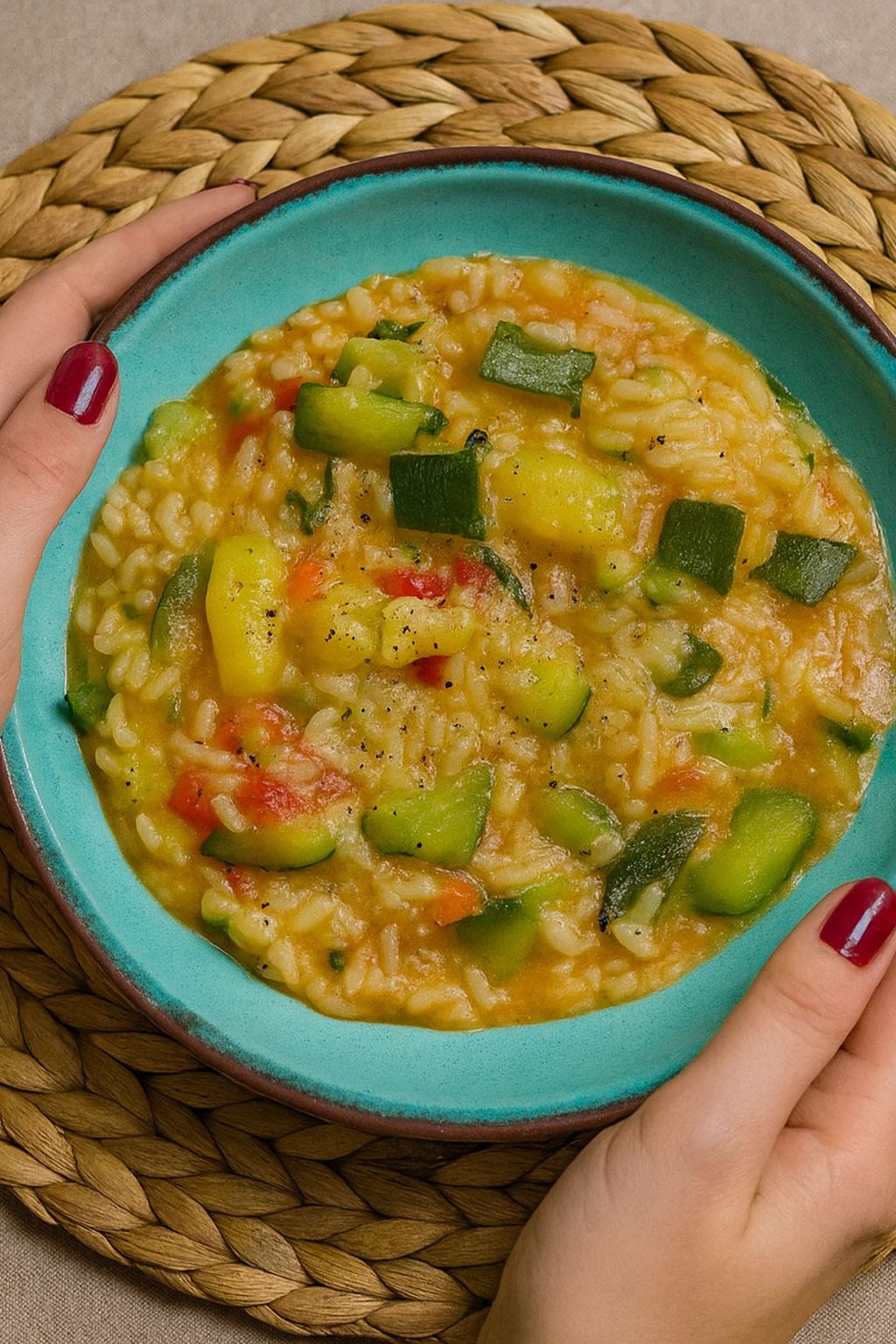 Riso con zucchine e patate